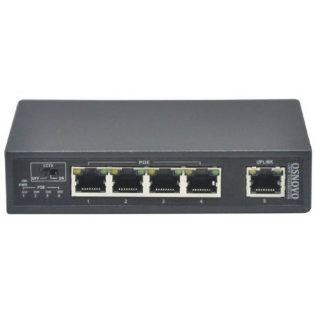 Неуправляемый PoE коммутатор Fast Ethernet на 5 портов OSNOVO SFP-SW-20500/B(ver.2)