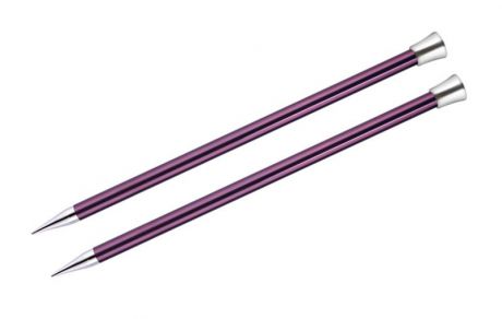 Спицы для вязания Knit Pro Zing прямые 25 см - 12 мм (Комплект 2 шт.)