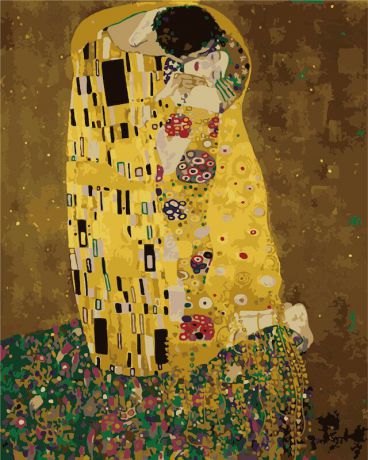 Набор для рисования по номерам Цветной "Поцелуй Густав Климт", 40 x 50 см