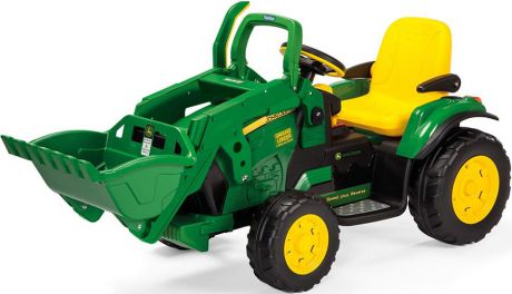 Детский электромобиль Peg-Perego John Deere Ground Loader, цвет: зеленый, желтый, черный