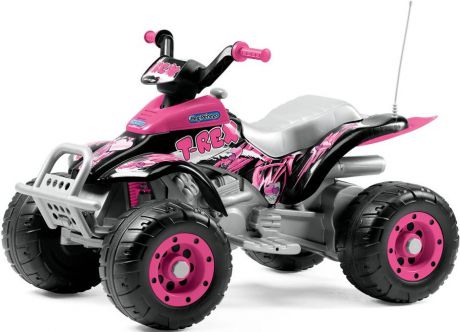 Детский электромобиль Peg-Perego Corral T-Rex, цвет: розовый, серый, черный