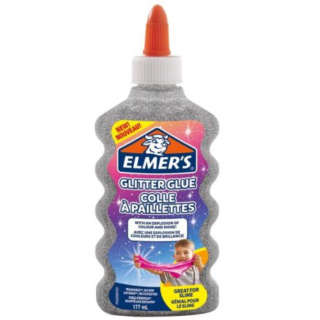 Elmers Glitter glue серебристый 177 мл