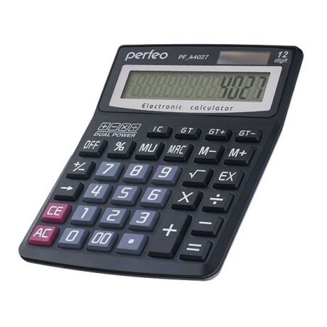 Настольный калькулятор Perfeo PF_A4027, черный