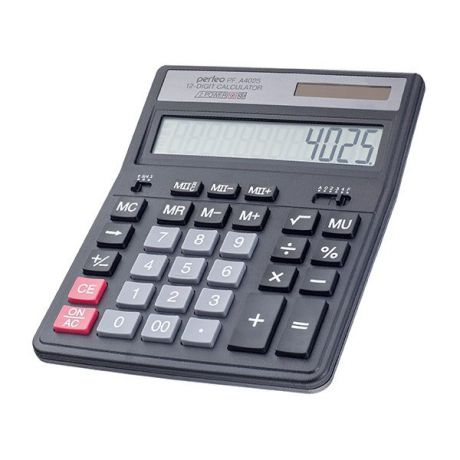 Настольный калькулятор Perfeo PF_A4025, черный