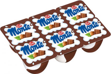 Десерт MonteЦотт Монте 13,3% , с шоколадом и лесными орехами, 55 г