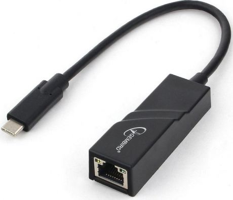 Сетевой адаптер Gembird A-CM-LAN-01, USB C-type - Fast Ethernet Adapter, черный