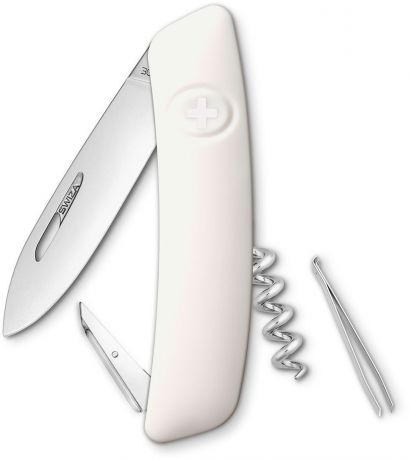 Нож швейцарский SWIZA "D01", цвет: белый, длина клинка 7,5 см