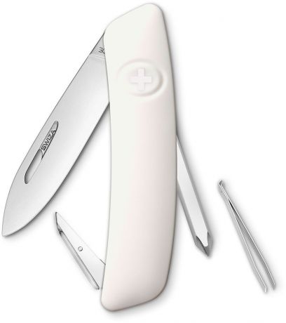 Нож швейцарский SWIZA "D02", цвет: белый, длина клинка 7,5 см