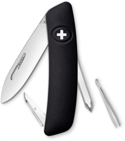 Нож швейцарский SWIZA "D02", цвет: черный, длина клинка 7,5 см