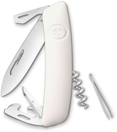Нож швейцарский SWIZA "D03", цвет: белый, длина клинка 7,5 см