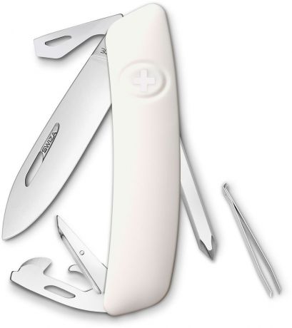 Нож швейцарский SWIZA "D04", цвет: белый, длина клинка 7,5 см