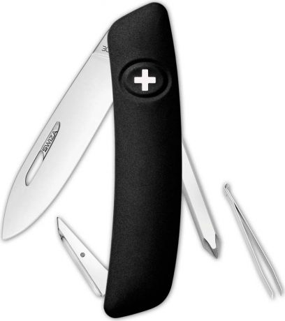 Перочинный швейцарский нож SWIZA D02 Standard, KNI.0020.1011, черный, 95 мм, 6 функций
