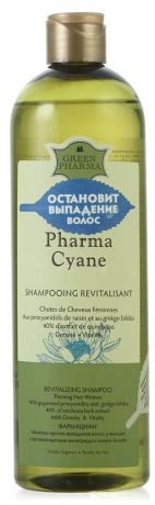 Шампунь Greenpharma "Pharma Cyane" против выпадения волос у женщин, с процианидолами винограда и гинкго билоба, 500 мл