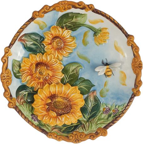 Декоративная тарелка Lefard, 59-567, оранжевый, диаметр 21 см