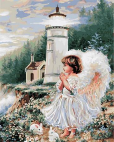 Набор для рисования по номерам Цветной "Ангел у маяка Доны Гелсингер", 40 x 50 см