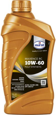 Масло моторное Eurol "Maxence RC", синтетическое, 10W-60, 1 л