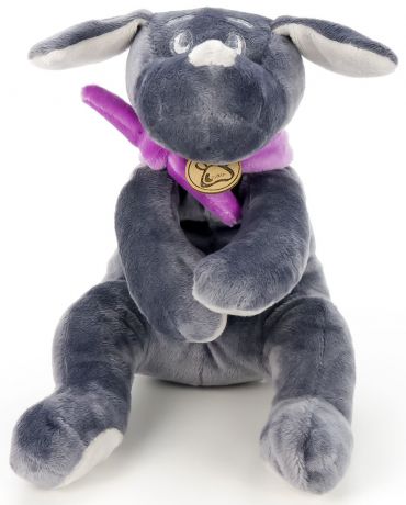 Мягкая игрушка Lapkin Собака 15см (серый/фиолетовый) (AT365203)