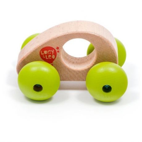 Развивающая игрушка Мир деревянных игрушек Машинка-каталка бежевый