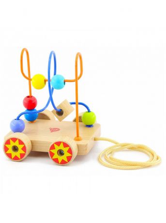Развивающая игрушка Мир деревянных игрушек Развивающий лабиринт-каталка бежевый