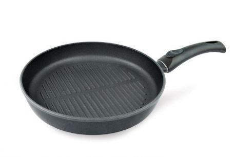 Сковорода-гриль Нева металл посуда "Надежная", титан, черный, диаметр 26 см