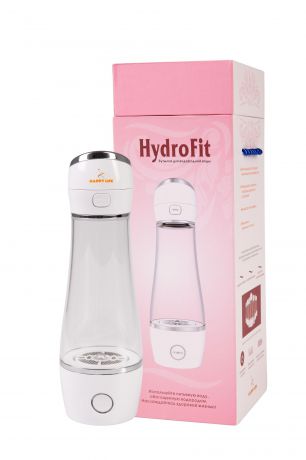 Диспенсер для напитков Happy Life Бутылка для водородной воды HydroFit белая, HB001, белый
