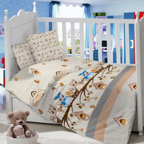 Комплект белья для новорожденных Комплект постельного белья 6416-55, коричневый