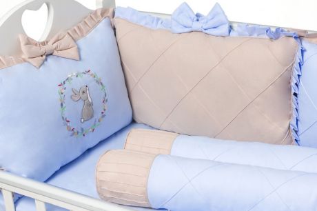 Бортики для детской кровати "Mon Lappin" 9 предметов c валиками