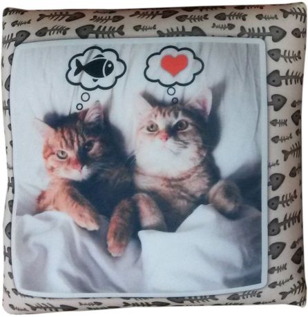 Подушка декоративная Антистрессовая "Коты обнимашки"