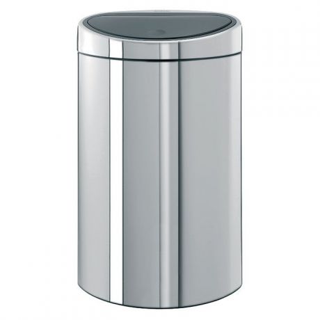 Бак мусорный Brabantia "Touch Bin", цвет: стальной полированный, 40 л. 348587
