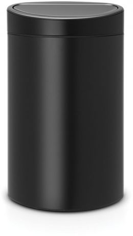 Бак мусорный Brabantia "Touch Bin New", цвет: черный, 40 л. 114946