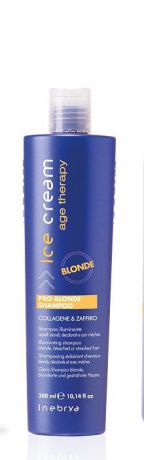 Шампунь Inebrya Ice Cream Age Therapy Pro Blonde для осветленных волос, 300 мл