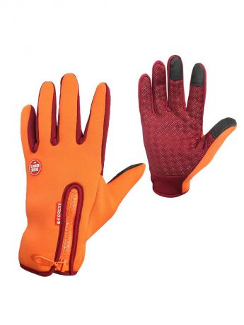 Перчатки лыжные MoscowCycling MC-GLOVE-06-S, оранжевый