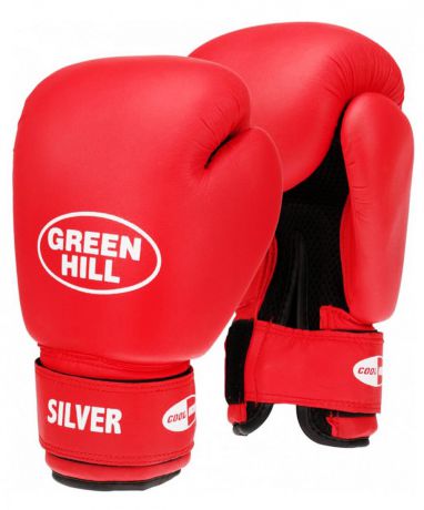 Перчатки боксерские Green Hill SILVER BGS-2039, УТ-00006345, 14oz, красный