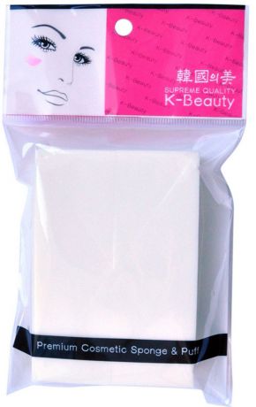 K-Beauty Спонж косметический "Прямоугольник", 7х10 см, 8 сегм.