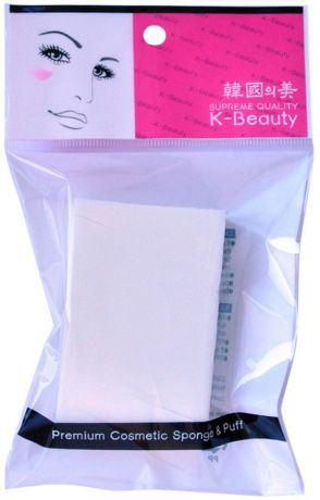 K-Beauty Спонж косметический "Прямоугольник", 5 х 7,5 см, 6 сегм.