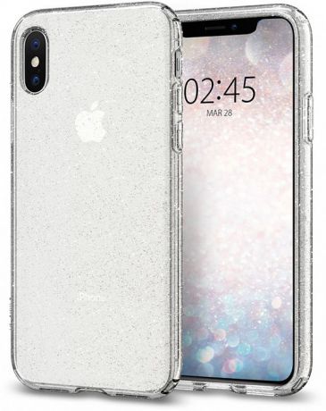 Чехол для сотового телефона SGP Liquid Crystal Glitter (063CS25111) для iPhone X/Xs , прозрачный