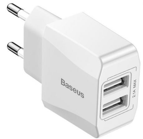 Зарядное устройство Baseus Mini Dual-U Charger (CCALL-MN02) 2xUSB 2.1A , белый