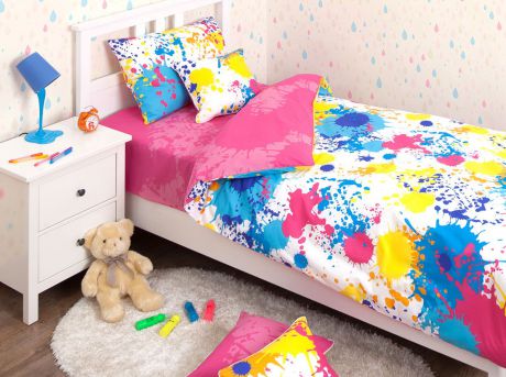 Хлопковый Край Комплект детского постельного белья Happy Pink 1,5-спальный наволочка 70 см х 70 см
