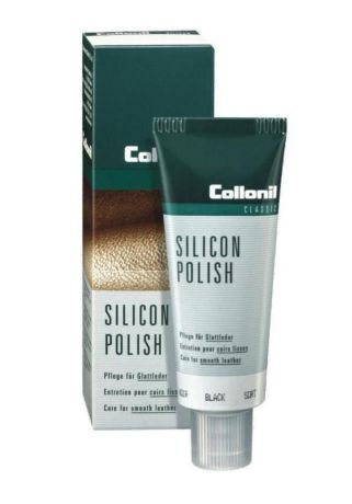 Крем для обуви, одежды и мебели Collonil "Silicon Polish", цвет: черный (751), 75 мл