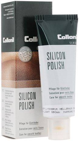 Крем для обуви, одежды и мебели Collonil "Silicon Polish", цвет: светло-коричневый (331), 75 мл
