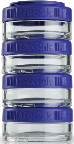 Контейнер спортивный BlenderBottle "GoStak", цвет: фиолетовый, 40 мл, 4 шт