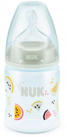 Бутылочка для кормления NUK First Choice Plus, с силиконовой соской, от 0 месяцев, 150 мл, 10743538-Дыня бежевая