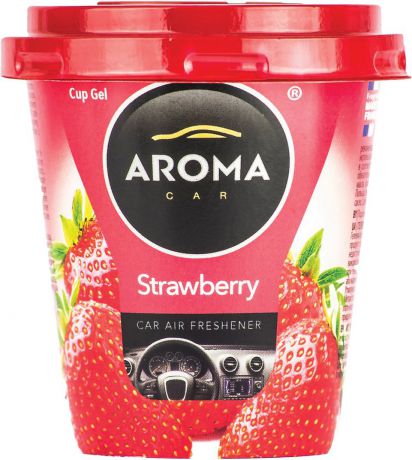 Ароматизатор автомобильный Aroma Car "Cup Gel Strawberry", на приборную панель. AC92781