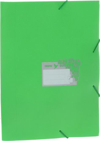 Бюрократ Папка-короб на резинке Tropic формат А4 цвет зеленый