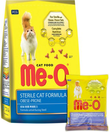 Корм сухой PCG "Ме-О"для кастрированных кошек и котов, 200 г, 35 шт