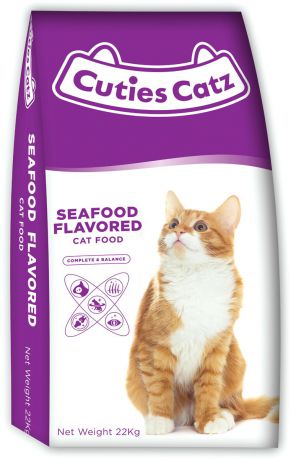 Корм сухой для кошек PCG "Cuties Cats", морепродукты, 400 г, 55 шт