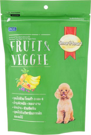 Лакомство для собак PCG "SmartHeart", фрукты и овощи, 100 г