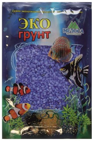 Грунт для аквариума "ЭКОгрунт", мраморная крошка, цвет: синий, 2-5 мм, 3,5 кг. г-1007