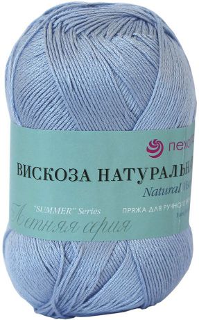 Пряжа для вязания Пехорка "Вискоза натуральная", цвет: голубой (05), 400 м, 100 г, 5 шт
