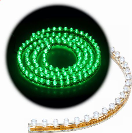 Светодиодная лента для авто Torso 120 LED, 120 см, 12 В, IP68, свет зеленый. 1058833